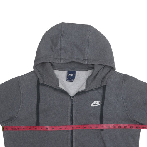 Nike Mens Grey Full Zip Hoodie L Fleece Sweatshirt