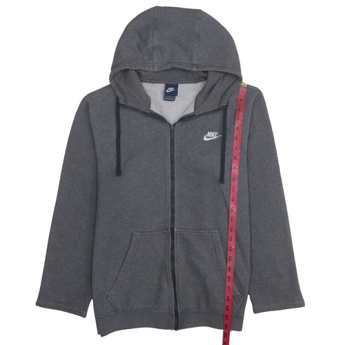 Nike Mens Grey Full Zip Hoodie L Fleece Sweatshirt