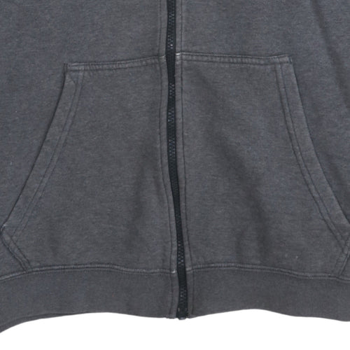 Nike Mens Grey Full Zip Hoodie L Fleece Sweatshirt