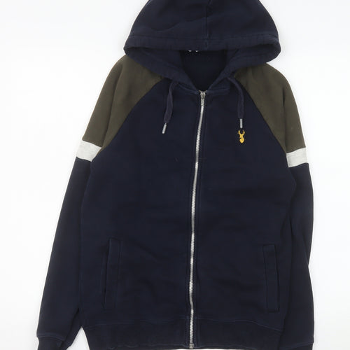 Next Men’s Blue Hooded Full Zip Jacket Size S Cotton Blend