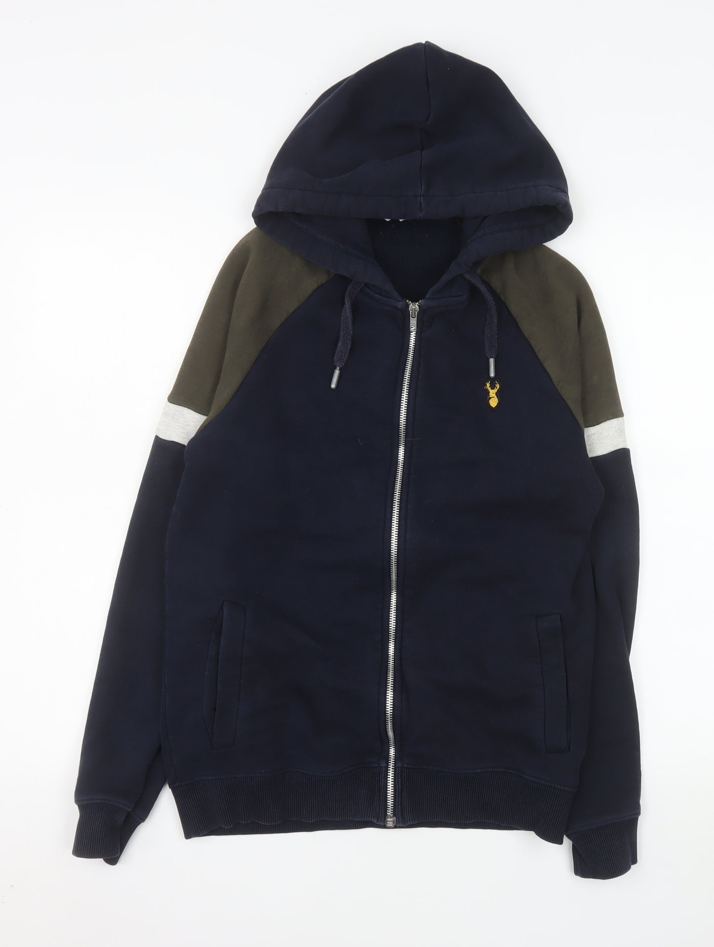 Next Men’s Blue Hooded Full Zip Jacket Size S Cotton Blend