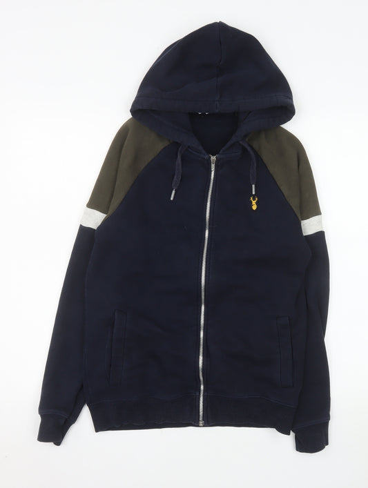 Next Men’s Blue Hooded Full Zip Jacket Size S Cotton Blend
