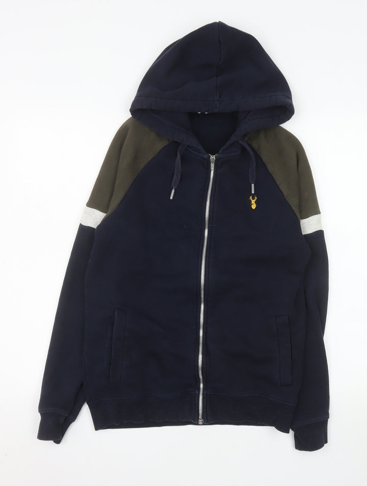 Next Men’s Blue Hooded Full Zip Jacket Size S Cotton Blend
