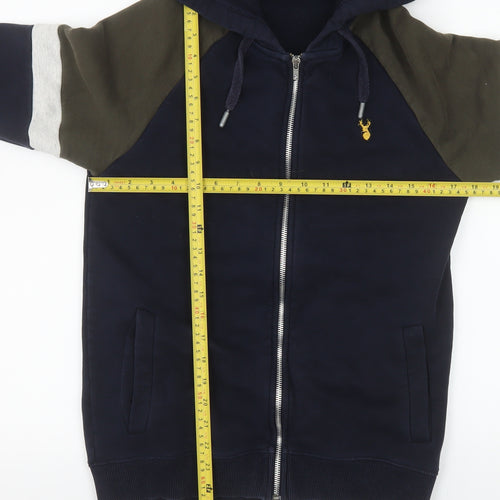 Next Men’s Blue Hooded Full Zip Jacket Size S Cotton Blend