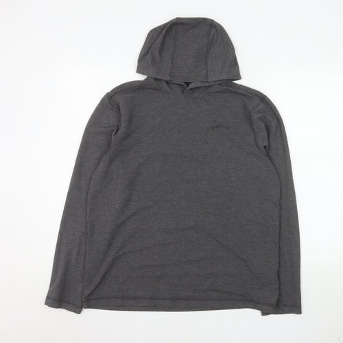Orvis Men's Grey Pullover Lightweight Hoodie Size M