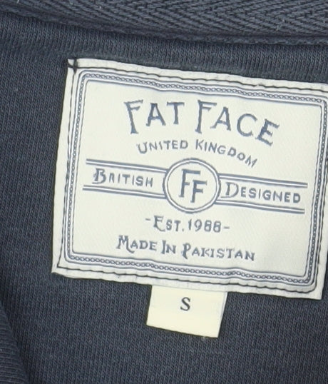 Fat Face Men's Grey 1/2 Zip Sweatshirt S Regular Fit Cotton Blend