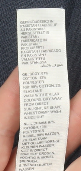 Fat Face Men's Grey 1/2 Zip Sweatshirt S Regular Fit Cotton Blend