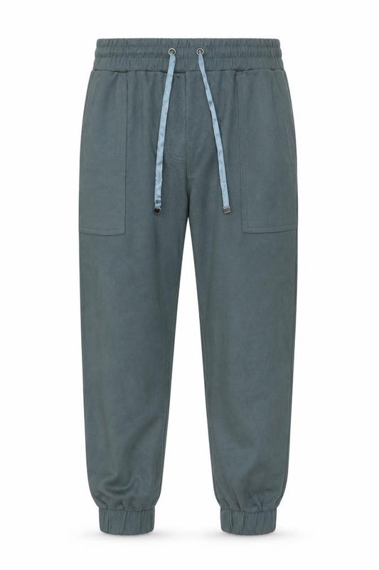 Front view of Jules & Leopold Men’s Blue Jogger Sweatpants Small Elastic Waist Fleece