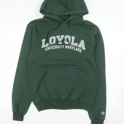 Champion Men Green Loyola University Pullover Hoodie Size S