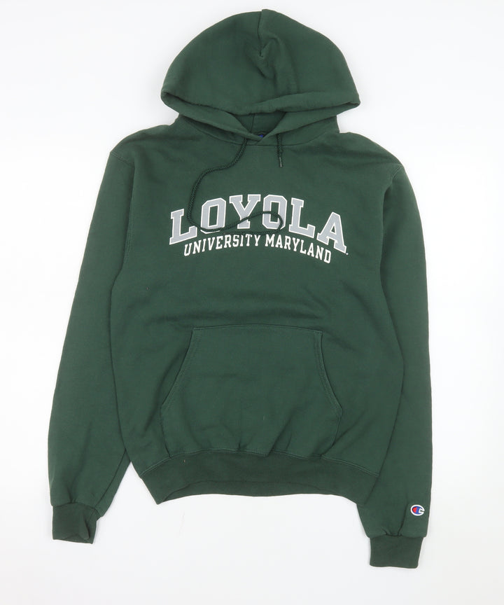 Champion Men Green Loyola University Pullover Hoodie Size S