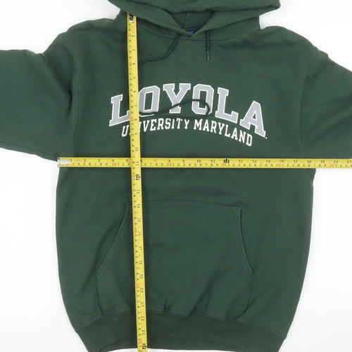 Champion Men Green Loyola University Pullover Hoodie Size S