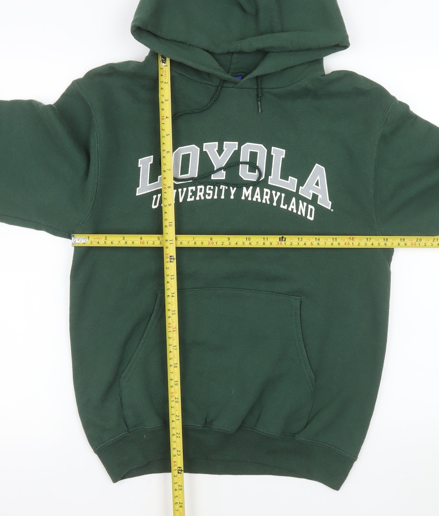 Champion Men Green Loyola University Pullover Hoodie Size S