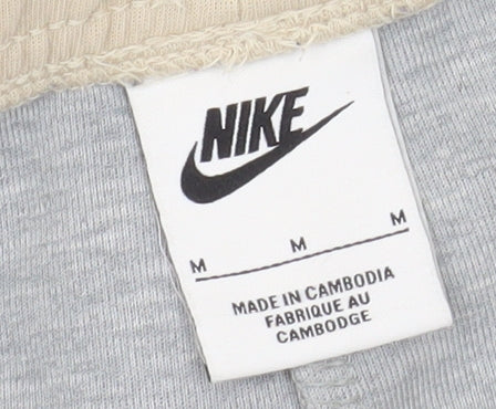 Nike Men's Beige Grey Jogger Sweatpants M Cotton Blend