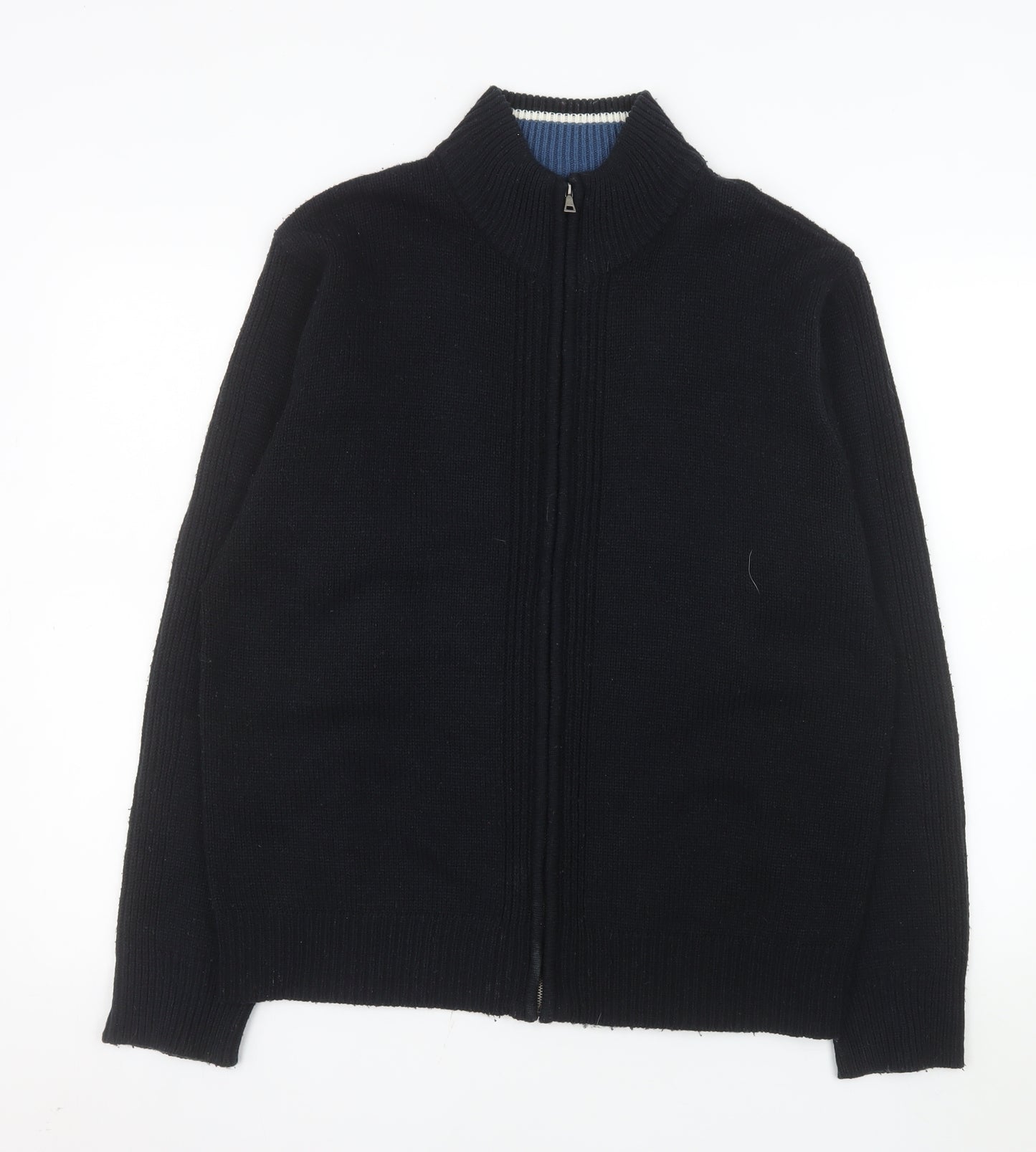 Oscar De La Renta Men's Black Full Zip Knit Jacket Size L