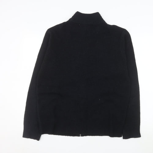 Oscar De La Renta Men's Black Full Zip Knit Jacket Size L