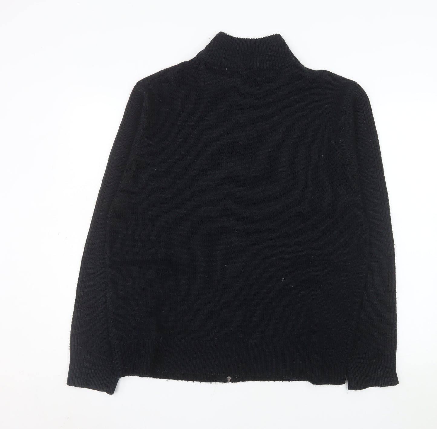 Oscar De La Renta Men's Black Full Zip Knit Jacket Size L