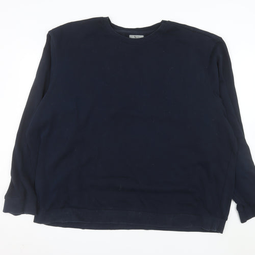 Tu Mens Blue 3XL Pullover Sweatshirt Cotton Blend Crew Neck
