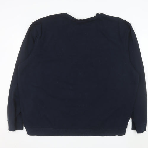 Tu Mens Blue 3XL Pullover Sweatshirt Cotton Blend Crew Neck
