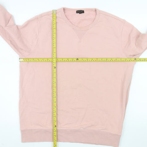 Banana Republic Men's Pink Cotton Crew Neck Pullover Sweatshirt L