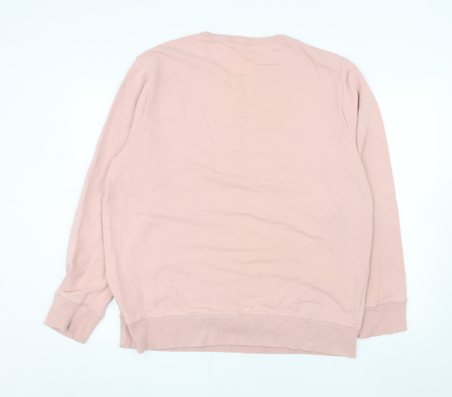 Banana Republic Men's Pink Cotton Crew Neck Pullover Sweatshirt L