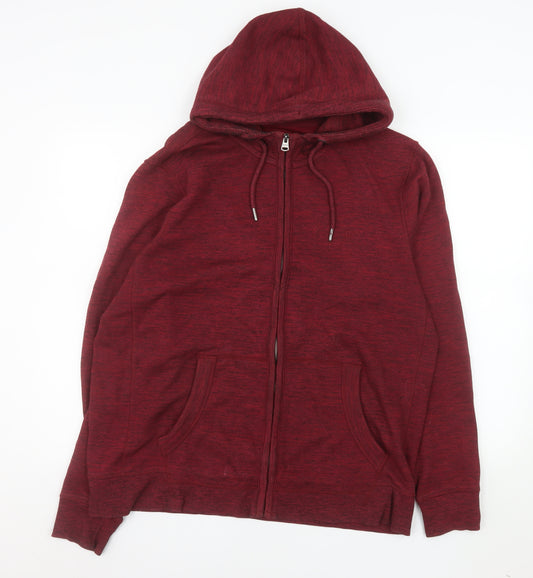 Fat Face Men's Red XL Zip Hoodie Jacket Cotton Blend
