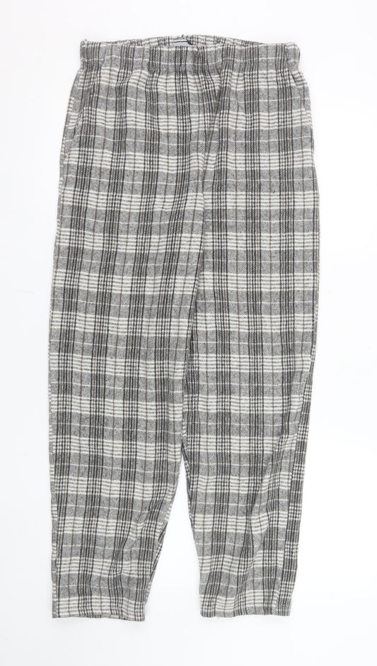 ASOS DESIGN Men's Grey Check Flannel Pyjama Pants S