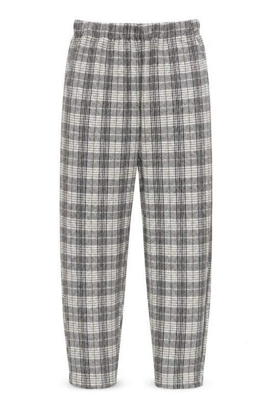 ASOS DESIGN Men's Grey Check Flannel Pyjama Pants S