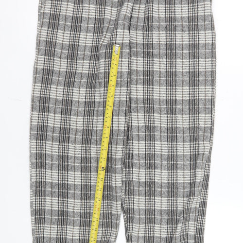 ASOS DESIGN Men's Grey Check Flannel Pyjama Pants S