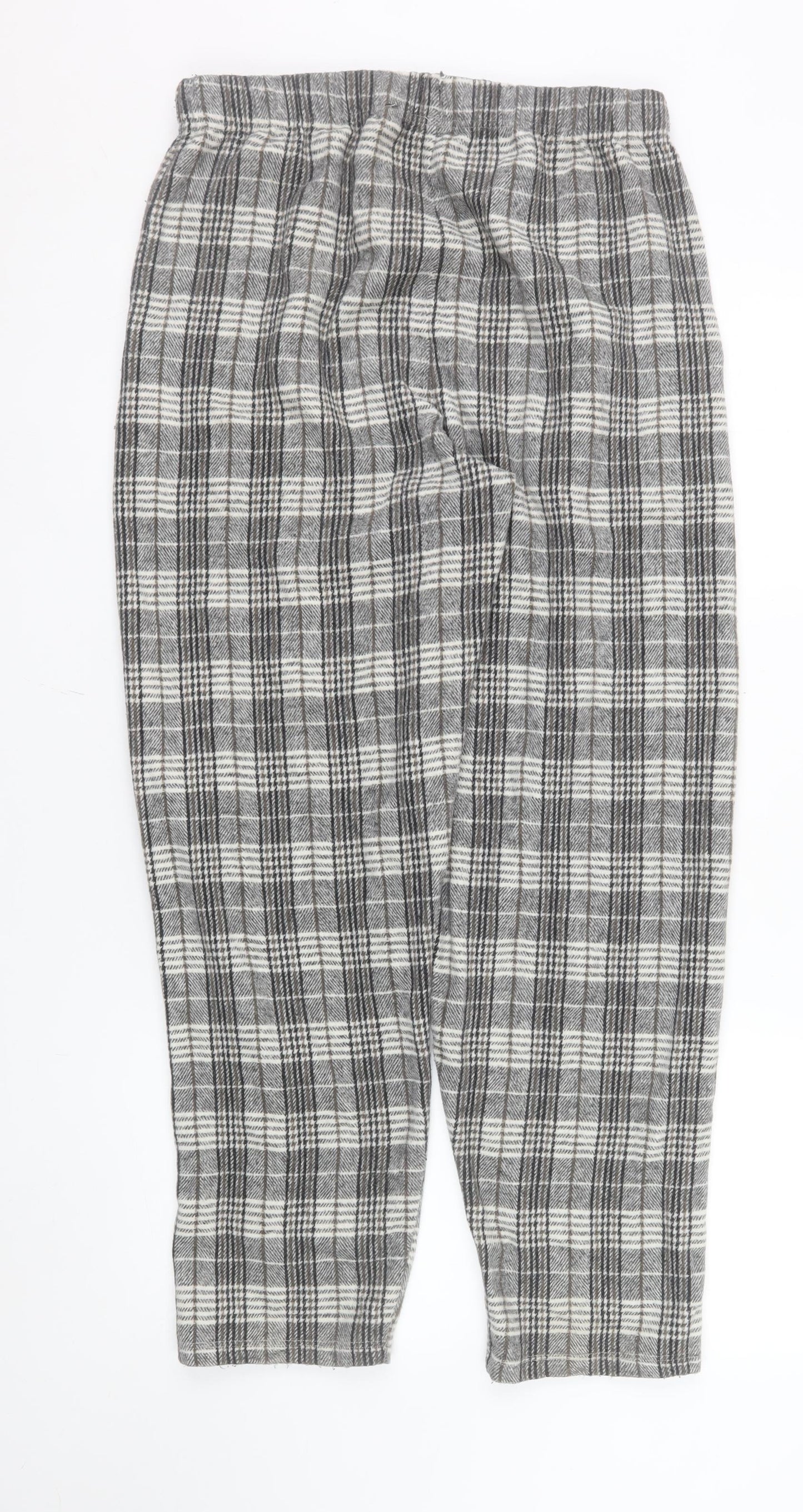 ASOS DESIGN Men's Grey Check Flannel Pyjama Pants S
