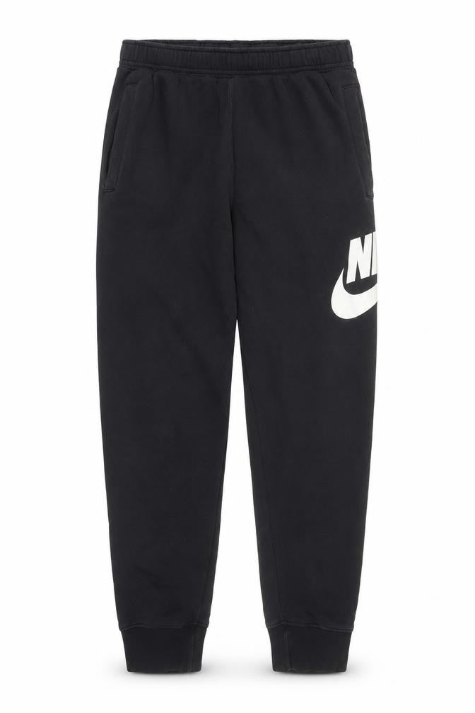 Front view of Nike Men Black Jogger Sweatpants M Fleece Regular Fit Activewear
