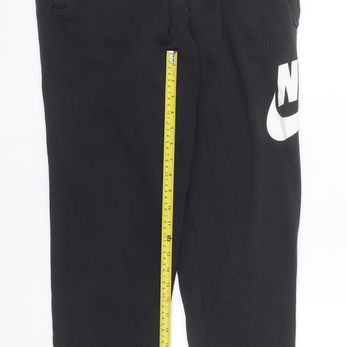 Nike Men Black Jogger Sweatpants M Fleece Regular Fit Activewear