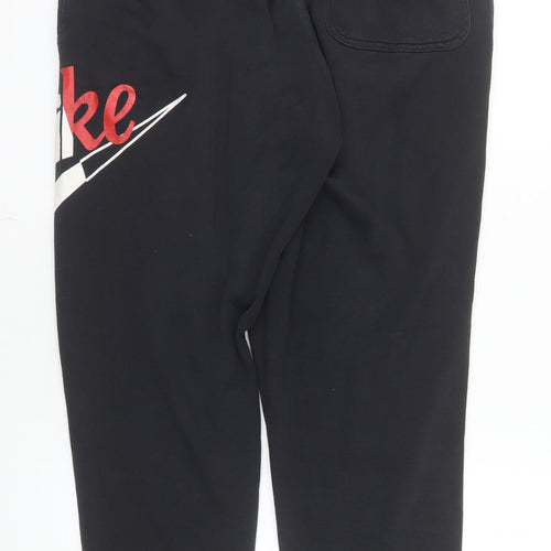 Nike Men Black Jogger Sweatpants M Fleece Regular Fit Activewear