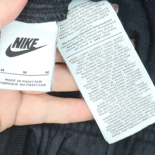 Nike Men Black Jogger Sweatpants M Fleece Regular Fit Activewear