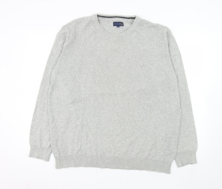 Matalan Men’s Grey 2XL Cotton Crew Neck Pullover Jumper