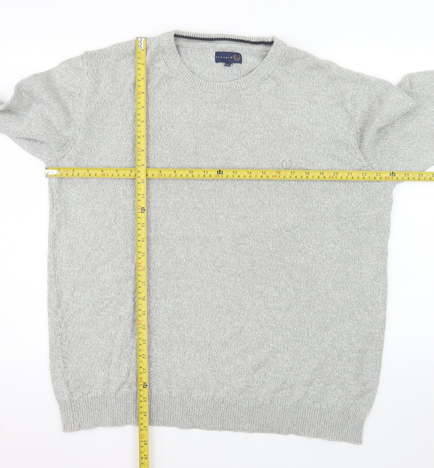 Matalan Men’s Grey 2XL Cotton Crew Neck Pullover Jumper