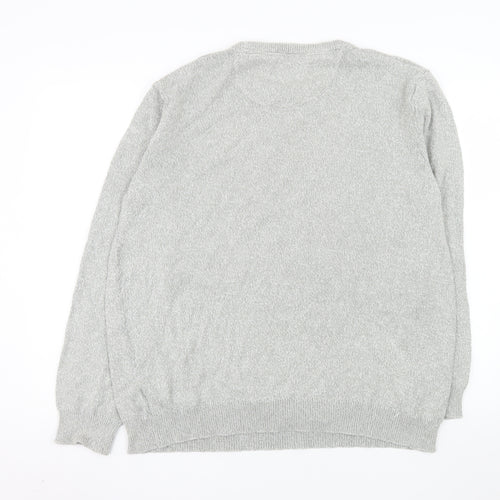 Matalan Men’s Grey 2XL Cotton Crew Neck Pullover Jumper
