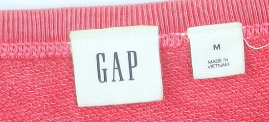 GAP Men’s Pink Pullover Sweatshirt M Cotton Blend Crew Neck