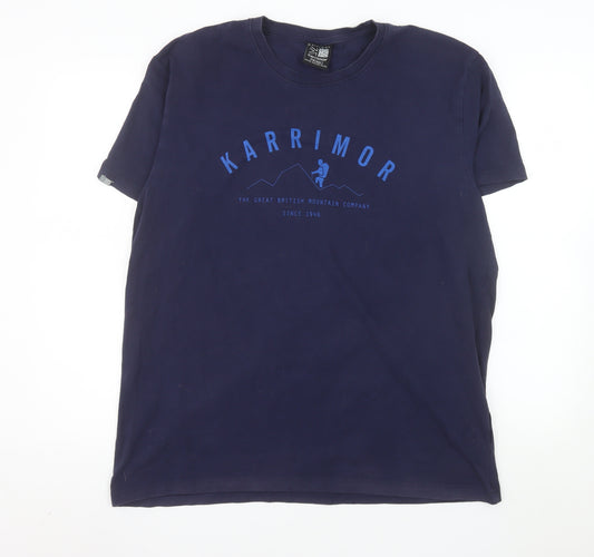 Karrimor Men’s Blue 3XL Outdoor Graphic Crew Neck Cotton T-Shirt