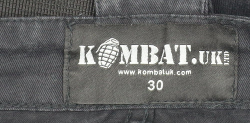 Kombat UK Men's Black Cargo Trousers Size 30 Regular Fit