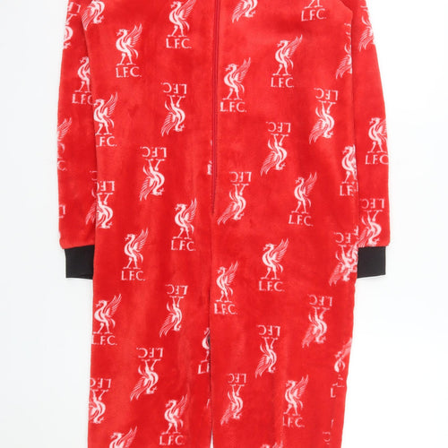 Liverpool FC Boys Red Fleece Hooded One Piece Pyjamas 11-12 Years