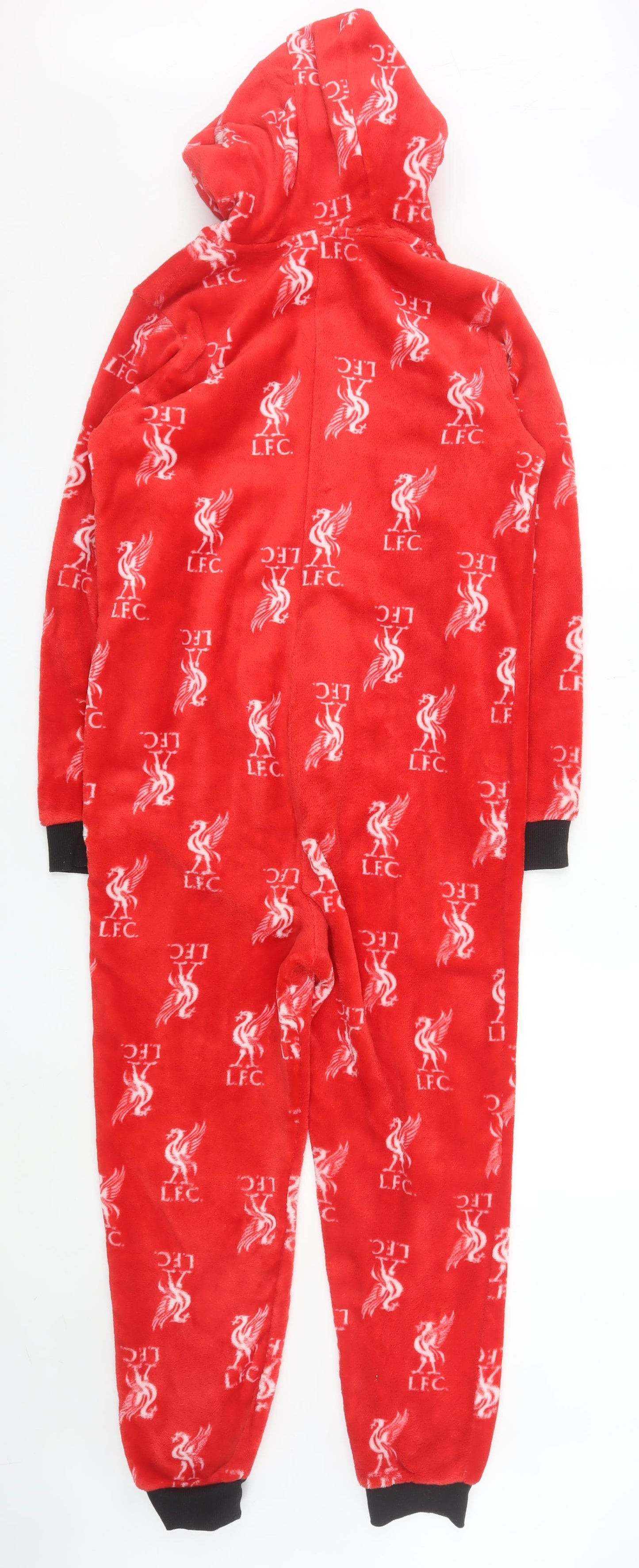 Liverpool FC Boys Red Fleece Hooded One Piece Pyjamas 11-12 Years