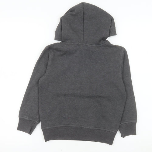 GAP Boys Grey Pullover Hoodie 6-7 Years Cotton Blend Casual Sweatshirt