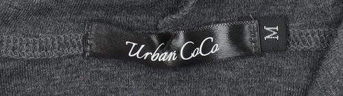Urban CoCo Women's Grey Hooded Full Zip Jersey Jacket M