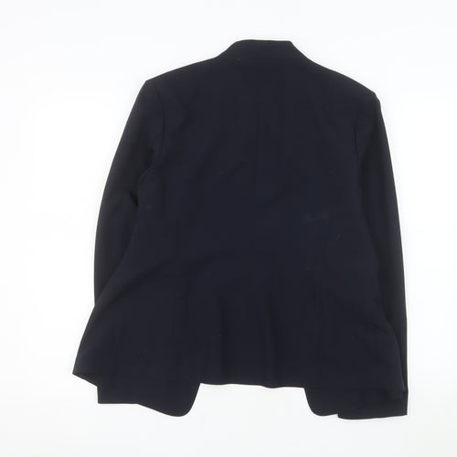 Marks and Spencer Women Black Single-Breasted Blazer Size 16