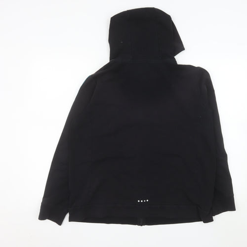 Matalan Men’s Black Hooded Full Zip Basic Jacket Size L Cotton Blend