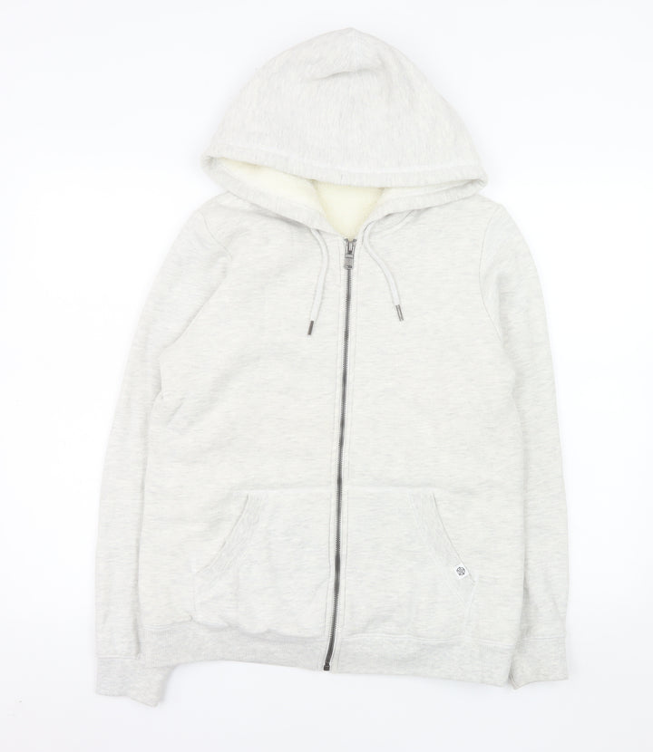 TOG24 Women’s Grey Hooded Full Zip Fleece Lined Jacket Size 10