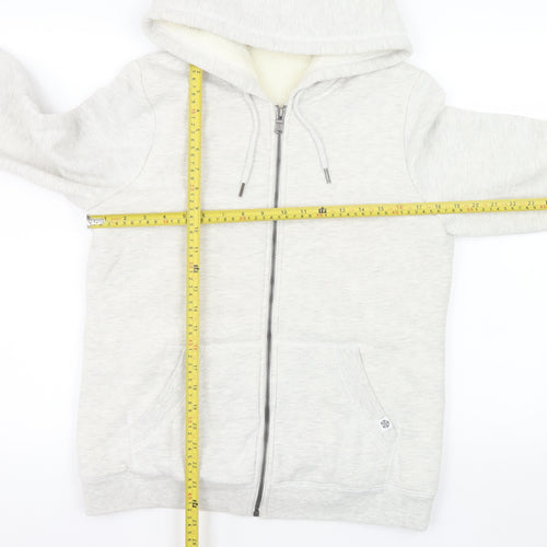TOG24 Women’s Grey Hooded Full Zip Fleece Lined Jacket Size 10