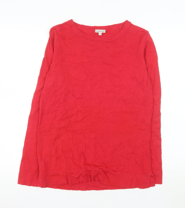 Kettlewell Women’s Red Merino Cotton Crew Neck Long Sleeve Jumper M