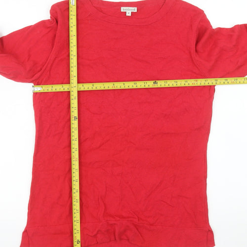 Kettlewell Women’s Red Merino Cotton Crew Neck Long Sleeve Jumper M