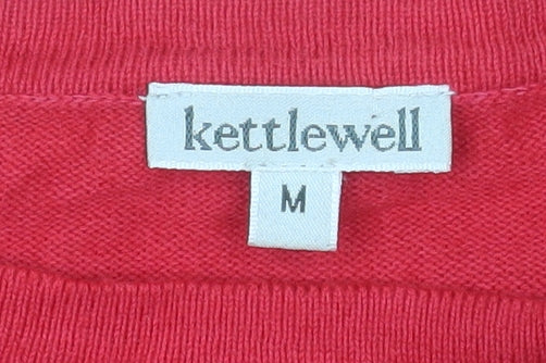 Kettlewell Women’s Red Merino Cotton Crew Neck Long Sleeve Jumper M